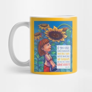 "You Will Always Look Lovely" Sunflower Girl Mug